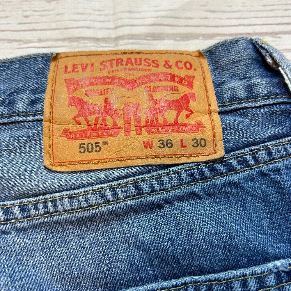 Levi's 505‎ Blue Denim Jeans Pants Men's Size 36x30